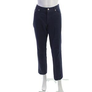 Fabrizio Gianni Jeans Unisex Ankle Cropped Pants Dark Blue 98% Cotton Size 8